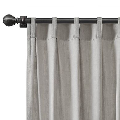 Madison Park Emery 2-Piece Poly-Linen Pinch Pleat Window Curtain Panels