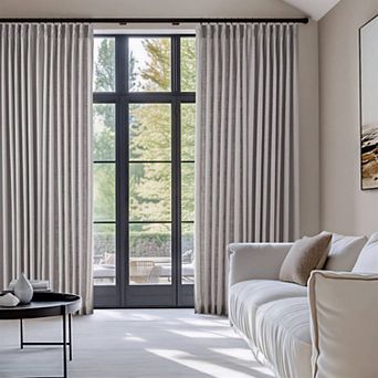 Madison Park Emery 2 pc Poly-Linen Pinch Pleat Window Curtain Panels