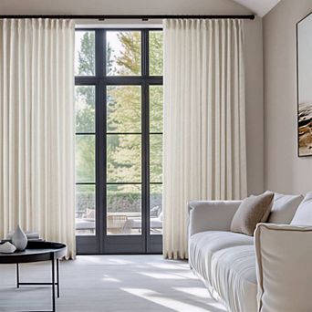 Madison Park Emery 2 pc Poly-Linen Pinch Pleat Window Curtain Panels