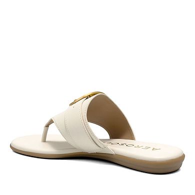 Aerosoles Glam Women's Thong Sandals With Buckle Accent