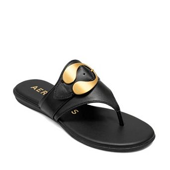 Aerosoles Glam Women's Thong Sandals With Buckle Accent