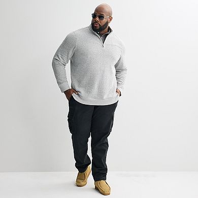 Big & Tall Sonoma Goods For Life® Fleece Quarter-Zip Sweater