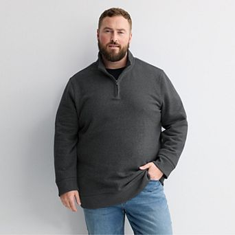 Big & Tall Sonoma Goods For Life® Fleece Quarter-Zip Sweater