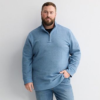 Big & Tall Sonoma Goods For Life® Fleece Quarter-Zip Sweater
