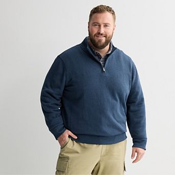 Big & Tall Sonoma Goods For Life® Fleece Quarter-Zip Sweater