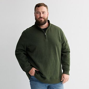 Big & Tall Sonoma Goods For Life® Fleece Quarter-Zip Sweater