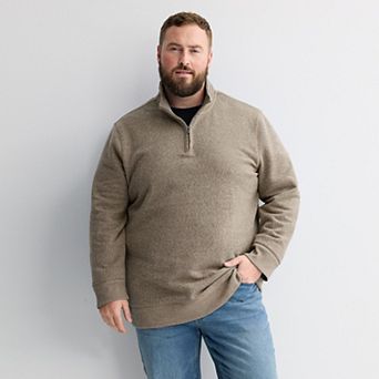 Big & Tall Sonoma Goods For Life® Fleece Quarter-Zip Sweater