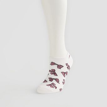 Women's Stripe Bows No Show Socks