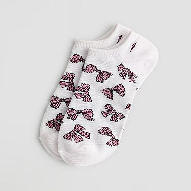 Women's Stripe Bows No Show Socks
