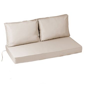 Outdoor Loveseat Cushion Set ,48" X 24" X 5" Fade-Resistant & Waterproof Patio Furniture Cushions