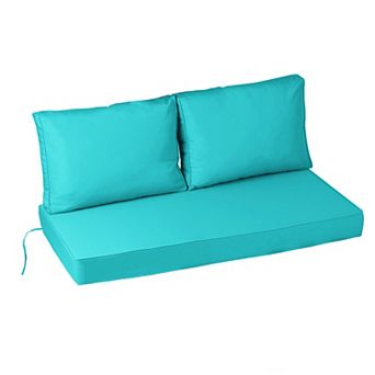 Outdoor Loveseat Cushion Set ,48" X 24" X 5" Fade-Resistant & Waterproof Patio Furniture Cushions