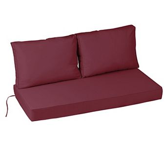 Outdoor Loveseat Cushion Set ,48" X 24" X 5" Fade-Resistant & Waterproof Patio Furniture Cushions