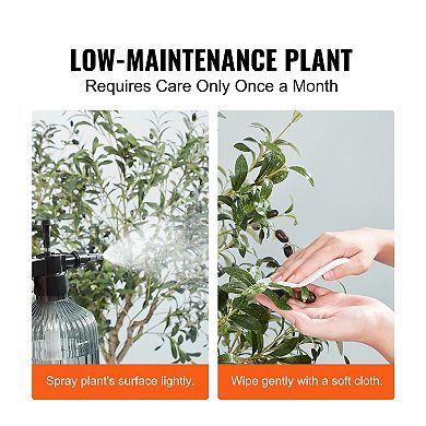 Artificial Olive Tree, 5FT Faux Plant, PE Material&Anti-Tip Tilt Protection, for Home Office Outdoor