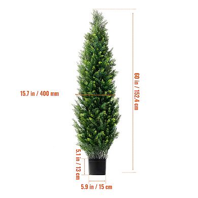 Artificial Olive Tree, 5FT Faux Plant, PE Material&Anti-Tip Tilt Protection, for Home Office Outdoor