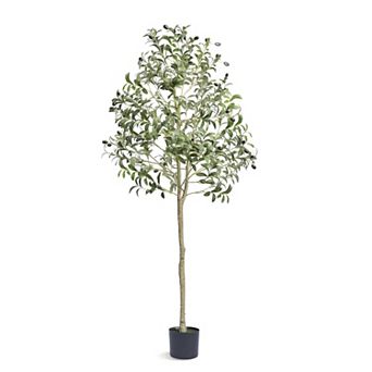 Artificial Olive Tree, 5FT Faux Plant, PE Material&Anti-Tip Tilt Protection, for Home Office Outdoor