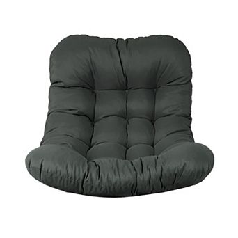Egg Chair Cushion Replacement, 7'' Thick Waterproof Hanging Chair Cushion with 4 Ties & Soft cotton