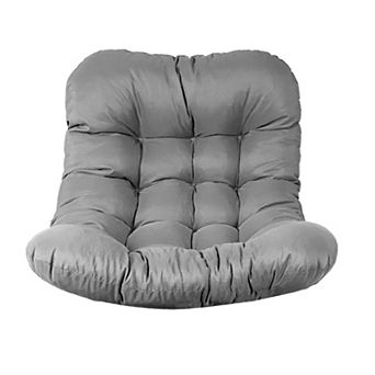 Egg Chair Cushion Replacement, 7'' Thick Waterproof Hanging Chair Cushion with 4 Ties & Soft cotton