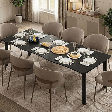 79" Dining Table for 6-8, Iron Legs 300Lbs Capacity