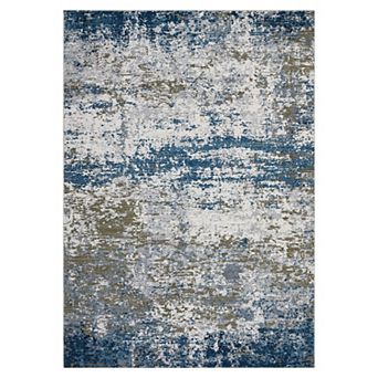 Abstract Art Area Rug Non Slip Vacuum Clean Ultra Thin Stain Resistant Carpet for Dining Room