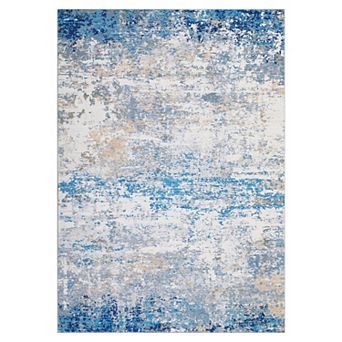 Abstract Art Area Rug Non Slip Vacuum Clean Ultra Thin Stain Resistant Carpet for Dining Room