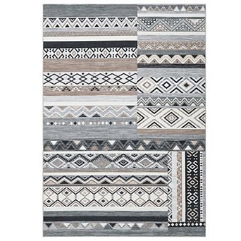Modern Geometric Area Rug Machine Washable Non Slip Non Shedding Rug Mat for Living Room Laundry