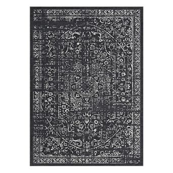 Vintage Area Rug Machine Washable Non Slip Non Shedding Stain Resistant Carpet for Bedroom