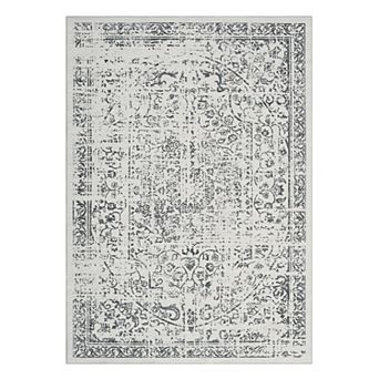 Vintage Area Rug Machine Washable Non Slip Non Shedding Stain Resistant Carpet for Bedroom