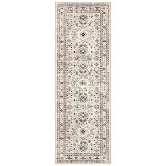 Medallion Area Rug Machine Washable Vacuum Clean Ultra Thin Stain Resistant Carpet for Kid's Room