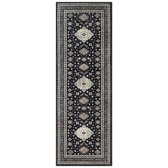 Medallion Area Rug Machine Washable Vacuum Clean Ultra Thin Stain Resistant Carpet for Kid's Room