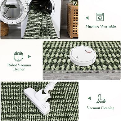 Modern Area Rug Non Slip Foldable Vacuum Clean Non Shedding Carpet for Living Room Bedroom Kitchen