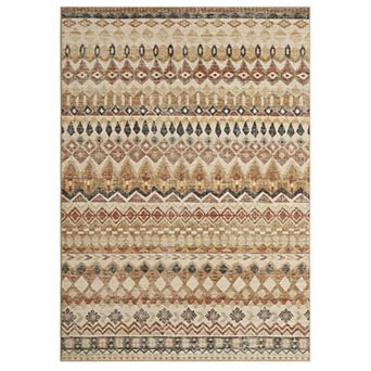 Boho Area Rug Machine Washable Non Slip Non Shedding Stain Resistant Floor Cover for Bedroom