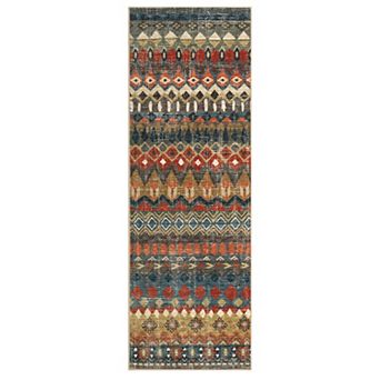 Boho Area Rug Machine Washable Non Slip Non Shedding Stain Resistant Floor Cover for Bedroom