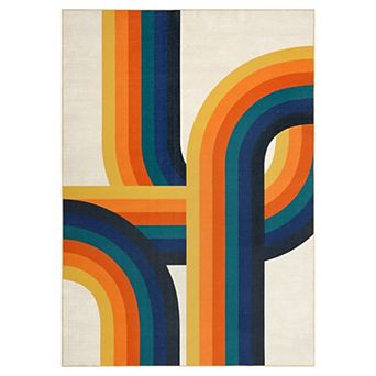 Modern Area Rug Machine Washable Vacuum Clean Ultra Thin Stain Resistant Carpet for Kid's Room