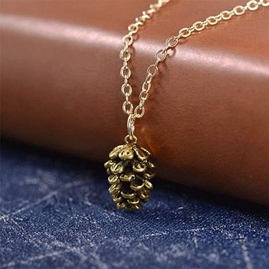 Pinecone Pendant Necklace, Metal Botanical Specimen Jewelry