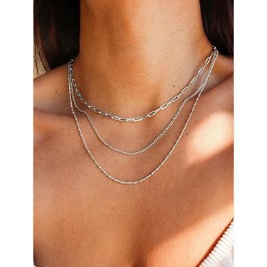 Gold Plated Stainless Steel Layered Set, Waterproof Dainty Jewelry