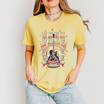 Nashville Tennessee Guitar - Women's Short Sleeve Graphic T-Shirt