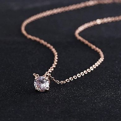 Rose Gold Cubic Zirconia Diamond Filled CZ Adjustable Chain