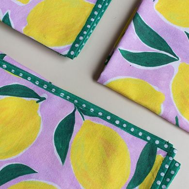 Lemon Print Napkins 4 Pack