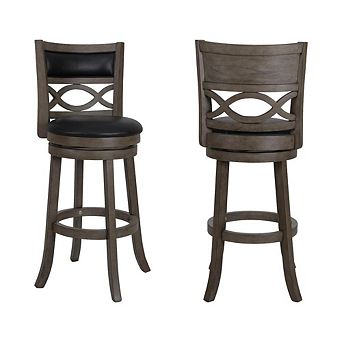 New Classic Furniture Manchester Wood Swivel Bar Stool (Set of 2)