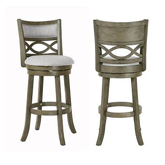 New Classic Furniture Manchester Wood Swivel Bar Stool (Set of 2)