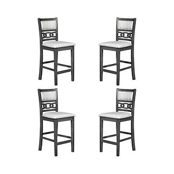 New Classic Furniture Gia Wood Counter Chair with Fabric Seat