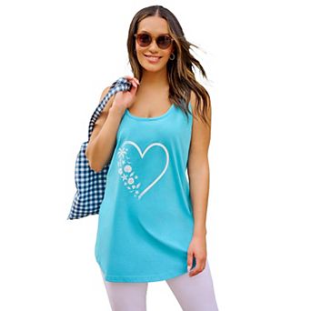 Woman Within Plus Size Graphic Tank Tunic