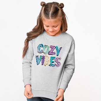 Cozy Vibes Winter Paint Print - Youth Graphic Sweatshirt