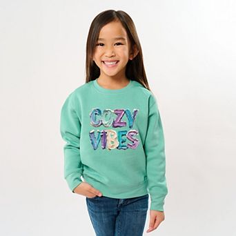 Cozy Vibes Winter Paint Print - Youth Graphic Sweatshirt