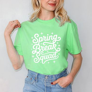 Spring Break Squad Stars - Women's Garment Dyed Graphic T-Shirt