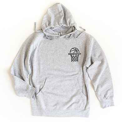 Embroidered Basketball Hoop - Women's Graphic Hoodie