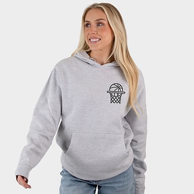 Embroidered Basketball Hoop - Women's Graphic Hoodie