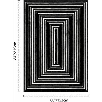 5x7 Modern Abstract Area Rug