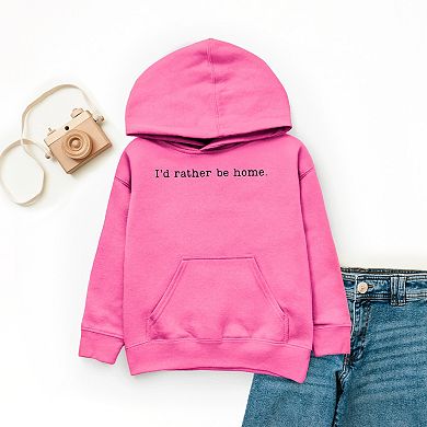 I'd Rather Be Home Typewriter - Youth Graphic Hoodie