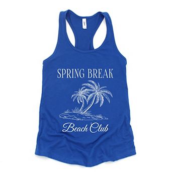Spring Break Beach Club - Women's Graphic Racerback Tank Top
